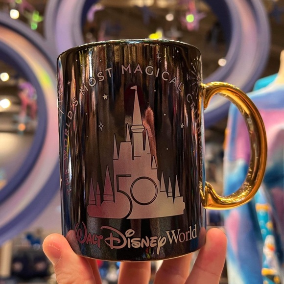 NEW!! Disney Parks Disneyworld 50th Anniversary Iridescent Coffee Mug - Picture 10 of 11